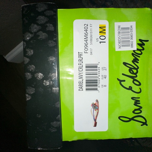 Sam Edelman Women's Floral Sandals - Black and Red - Picture 3 of 3